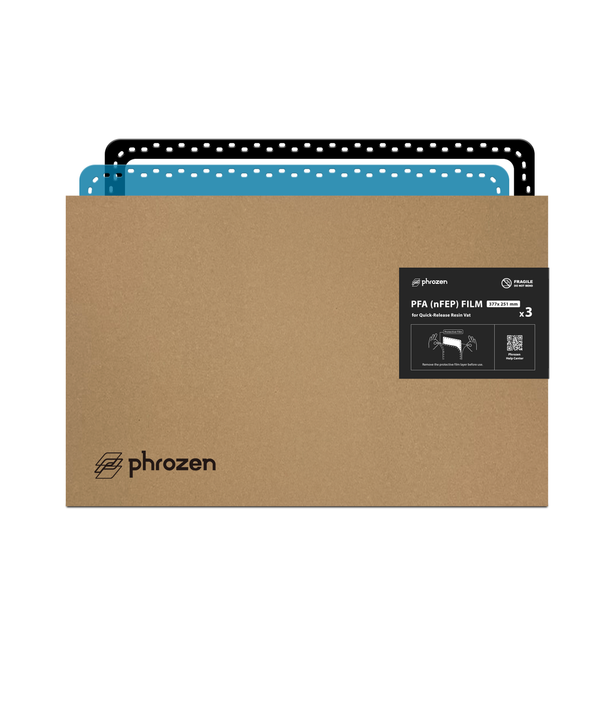 Phrozen PFA（nFEP）離型膜Mighty Revo 16K MAX 快拆膜樹脂槽適用（3 片裝）